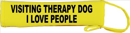 visiting therapy dog - I love people Lead Cover / Slip